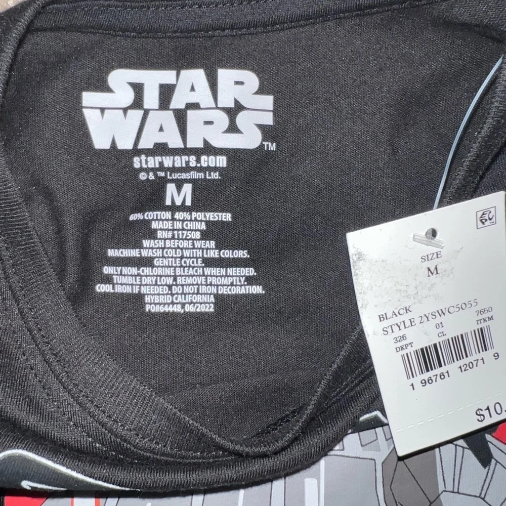 Star Wars Darth Vader Death Star Long Sleeve Graphic T-Shirt - Boys Medium​